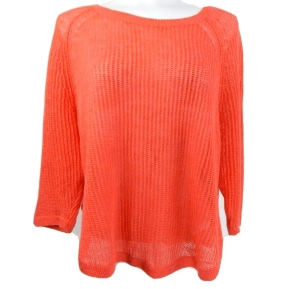 Eileen Fisher Sheer Linen Knit Top - Picture 1 of 3